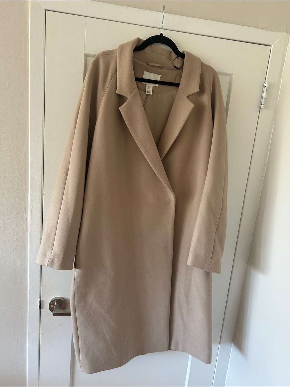 H&M Beige Single-Breasted Trench Coat
